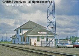 Great Northern Depot at New Rockford, North Dakota, undated