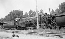 Great Northern Steam Locomotive 3395 at Willmar, Minnesota in 1958.