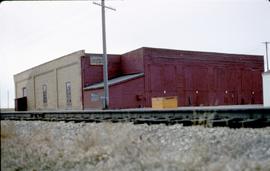 Great Northern Railway Enginehouse at Rugby, Montana in 1973.