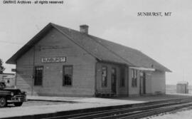 Great Northern Depot at Sunburst, Montana, undated