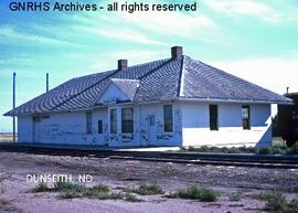 Great Northern Depot at Dunseith, North Dakota, undated