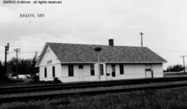 Great Northern Depot at Askov, Minnesota, undated