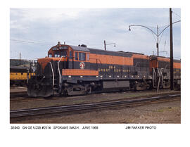 Great Northern Diesel Locomotive Number 2514, Spokane, Washington, 1969