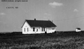 Great Northern Depot at Calvin, North Dakota, undated