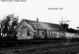 Great Northern Depot at Reynolds, North Dakota, undated