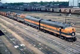 Great Northern Railway Second Train 407 with engine 309C at Minneapolis, Minnesota in 1968.