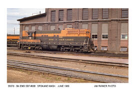 Great Northern Diesel Locomotive Number 568, Spokane, Washington, 1969