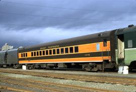 Great Northern Railway Passenger Car 1076 at Seattle, Washington in 1972.