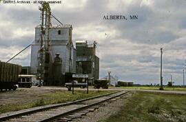 Great Northern Station Sign at Alberta, Minnesota, undated