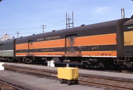 Great Northern Railway Postal Car 277, Storage Mail Car at Seattle, Washington in 1972.