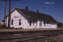 Great Northern Depot at Opheim, Montana, undated