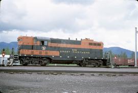 Great Northern Railway 606 at Whitefish, Montana in 1968.