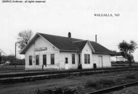 Great Northern Depot at Walhalla, North Dakota, undated