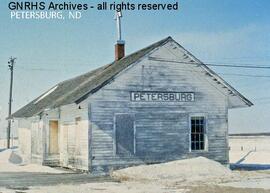 Great Northern Depot at Petersburg, North Dakota, undated