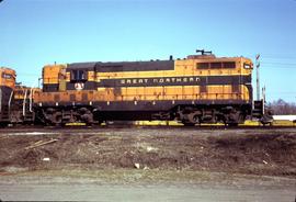 Great Northern Railway 649 at Sioux City, Iowa in 1969.