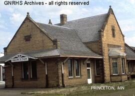 Great Northern Depot at Princeton, Minnesota, undated