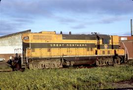 Great Northern Railway 629 at Devils Lake, North Dakota in 1969.