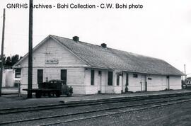 Great Northern Depot at Scobey, Montana, 1970