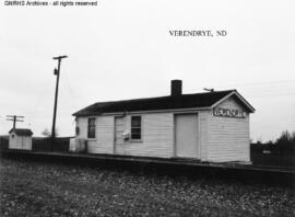 Great Northern Depot at Verendrye, North Dakota, undated