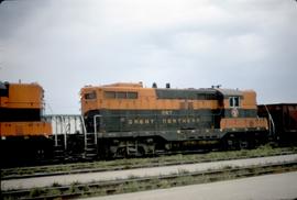 Great Northern Railway 667 at Williston, North Dakota in 1969.