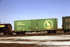 Great Northern Railway Box car 11400, at Pasco, Washington in 1972.