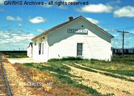 Great Northern Depot at Peerless, Montana, undated