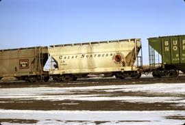 Great Northern Railway Hopper car 173962, covered hopper at Pasco, Washington in 1972.