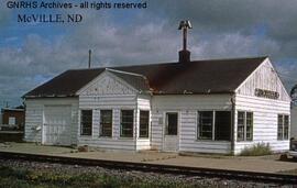 Great Northern Depot at McVille, North Dakota, undated