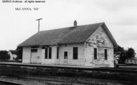 Great Northern Depot at McCanna, North Dakota, undated