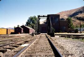 Great Northern Railway Turntable and approaching track at Wenatchee, Washington in 1966.