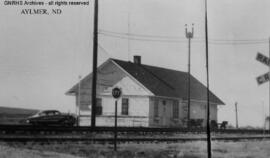 Great Northern Depot at Aylmer, North Dakota, undated