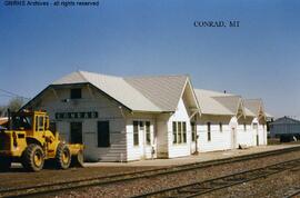 Great Northern Depot at Conrad, Montana, undated