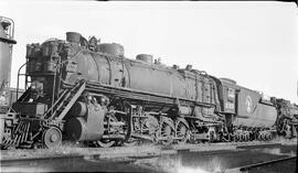 Great Northern Steam Locomotive 2114 at Superior, Wisconsin in 1953.