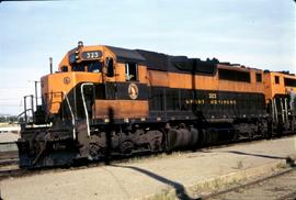 Great Northern Railway 323 at Wenatchee, Washington in 1969.