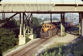 Great Northern Railway Train 27, Western Star, at Wenatchee, Washington in 1969.