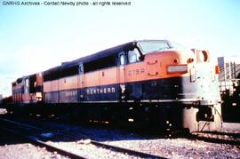 Great Northern Diesel Locomotive 279A at Wenatchee, Washington, 1967