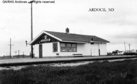 Great Northern Depot at Ardoch, North Dakota, undated