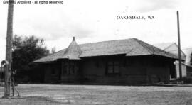 Great Northern Depot at Oakesdale, Washington, undated