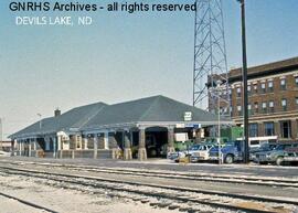 Great Northern Depot at Devils Lake, North Dakota, undated