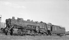 Great Northern Steam Locomotive 2112 at Superior, Wisconsin in 1954.