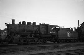 Great Northern Steam Locomotive 838 at Willmar, Minnesota in 1960.