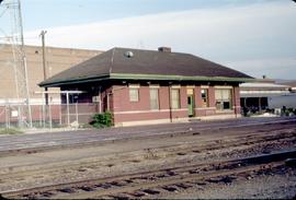 Great Northern Railway Lunch room at Wenatchee, Washington in 1984 (communications building at ti...