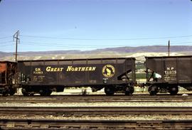 Great Northern Railway Hopper car 73283 at Wenatchee, Washington in 1973.