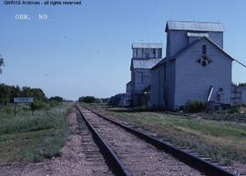 Great Northern Station Sign at Orr, North Dakota, undated