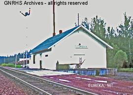 Great Northern Depot at Eureka, Montana, undated