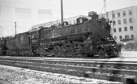 Great Northern Steam Locomotive 3224 at Minneapolis, Minnesota in 1958.