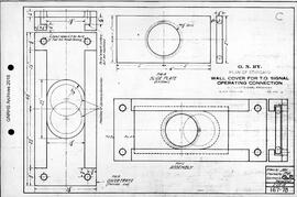 Great Northern Railway Standard Signal Plans; Wall Cover Plate, for Train Order Signal, 1918