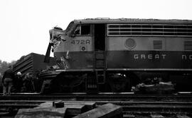 Great Northern Diesel Locomotive 472A at Quincy, Washington, undated