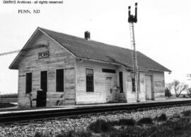 Great Northern Depot at Penn , North Dakota, undated