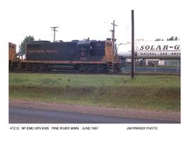 Northern Pacific Diesel Locomotive Number 365, Pine River, Minnesota, 1967